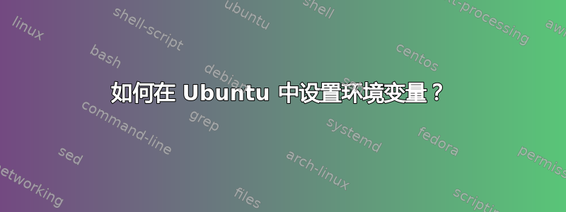 如何在 Ubuntu 中设置环境变量？