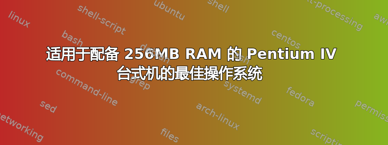 适用于配备 256MB RAM 的 Pentium IV 台式机的最佳操作系统 