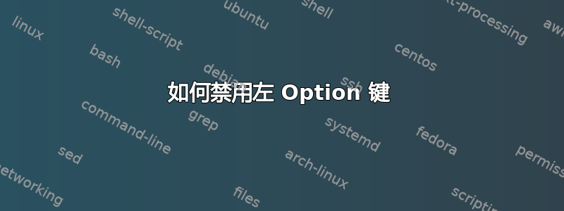 如何禁用左 Option 键