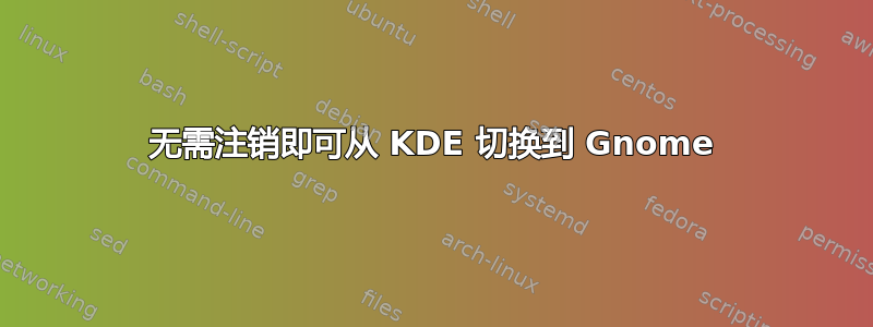 无需注销即可从 KDE 切换到 Gnome