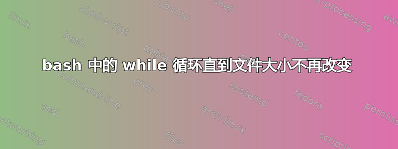 bash 中的 while 循环直到文件大小不再改变