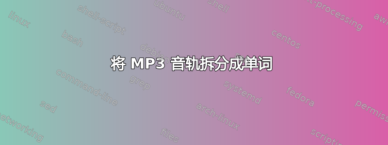 将 MP3 音轨拆分成单词