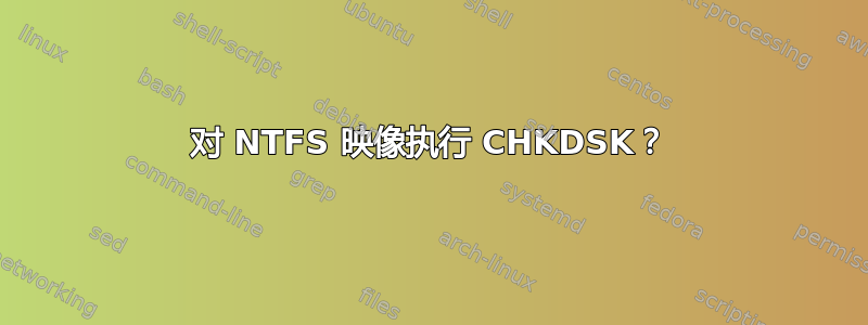 对 NTFS 映像执行 CHKDSK？