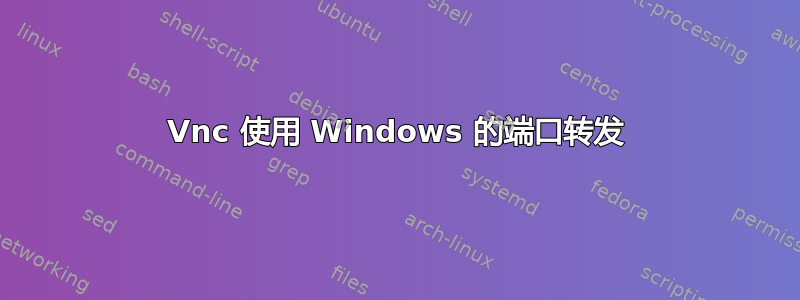 Vnc 使用 Windows 的端口转发