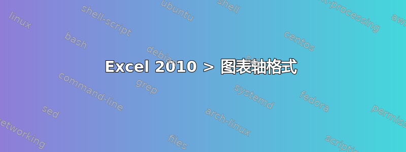 Excel 2010 > 图表轴格式