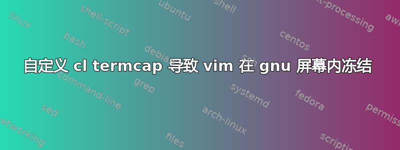 自定义 cl termcap 导致 vim 在 gnu 屏幕内冻结