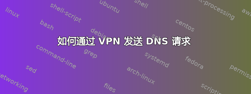 如何通过 VPN 发送 DNS 请求