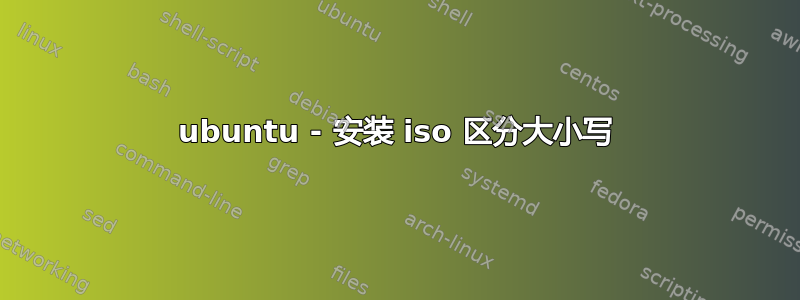 ubuntu - 安装 iso 区分大小写