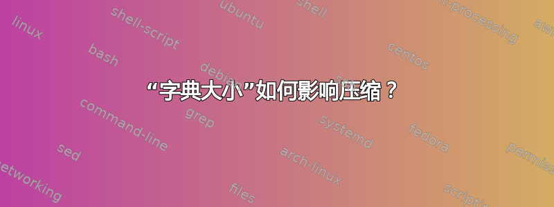 “字典大小”如何影响压缩？