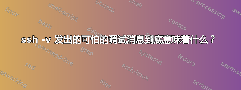 ssh -v 发出的可怕的调试消息到底意味着什么？