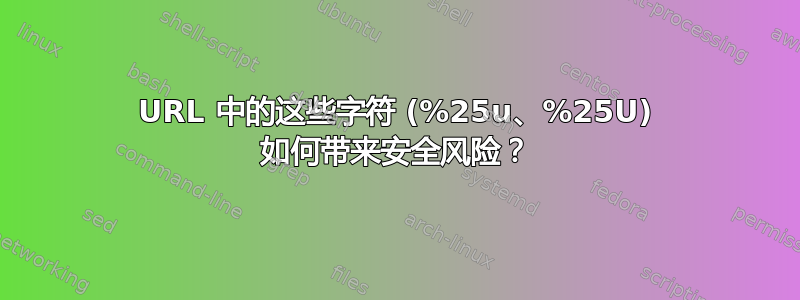 URL 中的这些字符 (%25u、%25U) 如何带来安全风险？