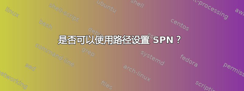 是否可以使用路径设置 SPN？