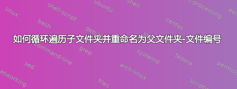 如何循环遍历子文件夹并重命名为父文件夹-文件编号