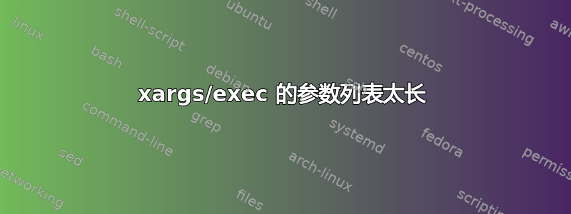 xargs/exec 的参数列表太长