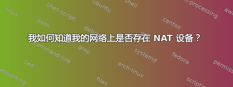 我如何知道我的网络上是否存在 NAT 设备？