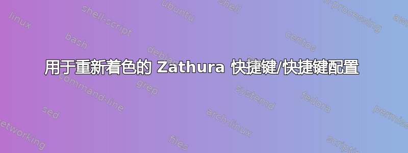 用于重新着色的 Zathura 快捷键/快捷键配置