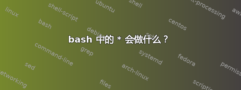 bash 中的 * 会做什么？