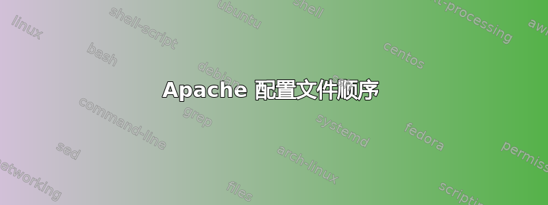 Apache 配置文件顺序