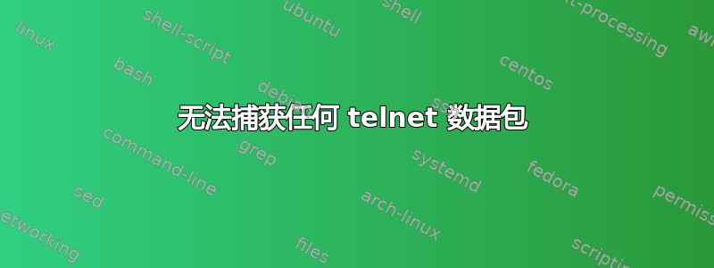 无法捕获任何 telnet 数据包