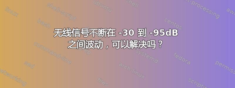 无线信号不断在 -30 到 -95dB 之间波动，可以解决吗？