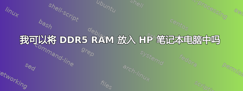 我可以将 DDR5 RAM 放入 HP 笔记本电脑中吗