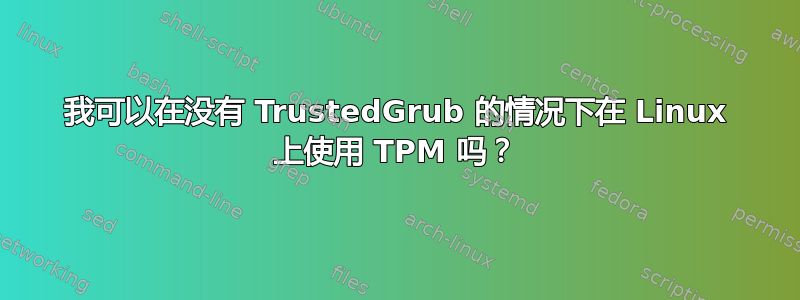 我可以在没有 TrustedGrub 的情况下在 Linux 上使用 TPM 吗？