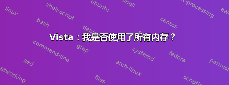 Vista：我是否使用了所有内存？