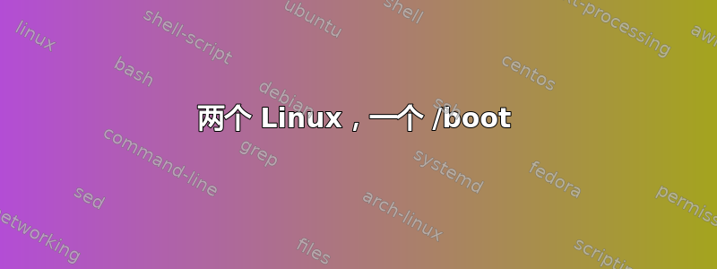 两个 Linux，一个 /boot