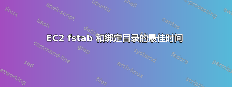 EC2 fstab 和绑定目录的最佳时间