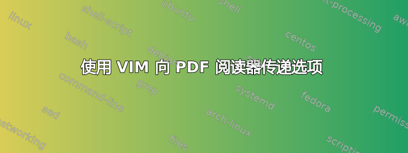 使用 VIM 向 PDF 阅读器传递选项