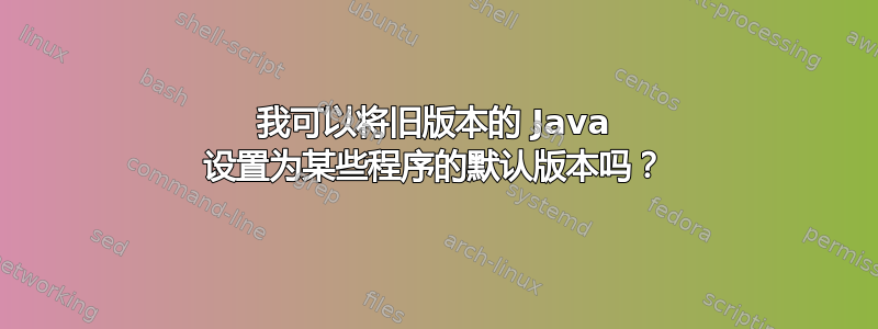 我可以将旧版本的 Java 设置为某些程序的默认版本吗？