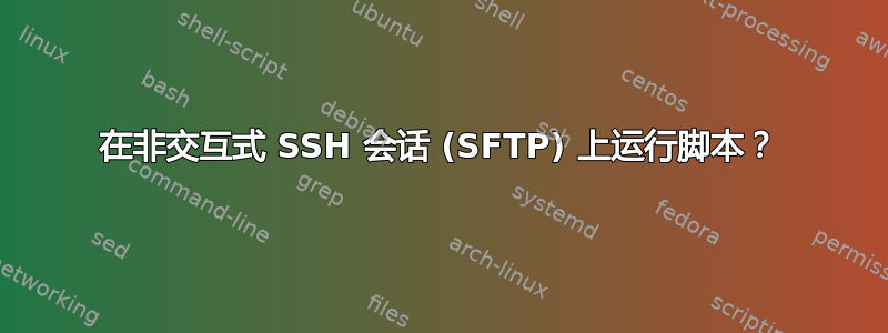 在非交互式 SSH 会话 (SFTP) 上运行脚本？