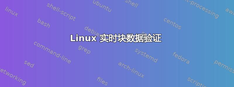 Linux 实时块数据验证