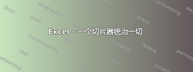 Excel - 一个切片器统治一切