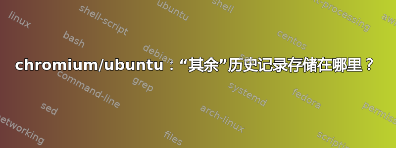 chromium/ubuntu：“其余”历史记录存储在哪里？