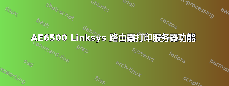 AE6500 Linksys 路由器打印服务器功能