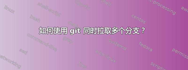 如何使用 git 同时拉取多个分支？