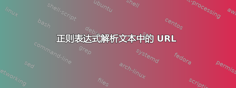 正则表达式解析文本中的 URL