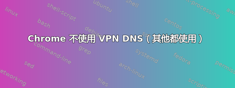 Chrome 不使用 VPN DNS（其他都使用）