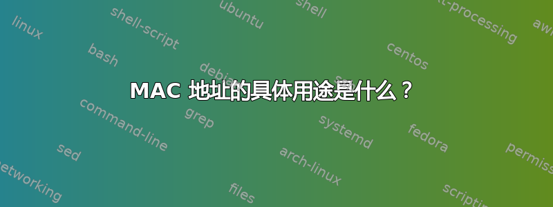 MAC 地址的具体用途是什么？