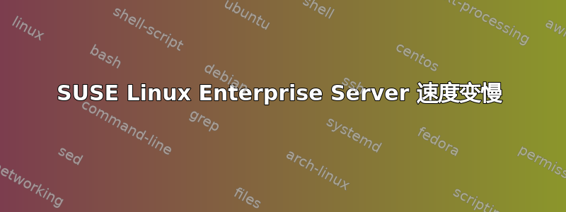 SUSE Linux Enterprise Server 速度变慢