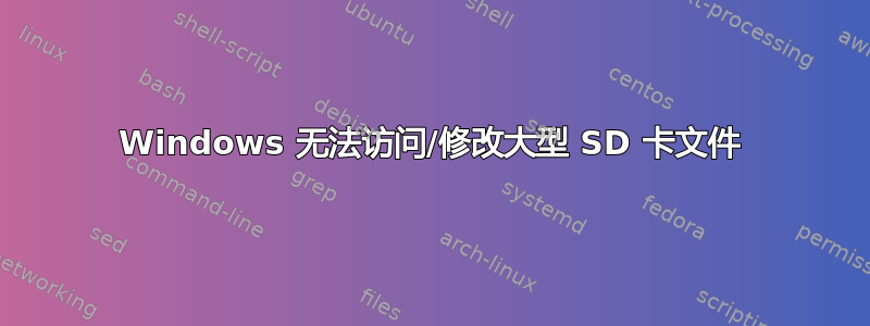 Windows 无法访问/修改大型 SD 卡文件