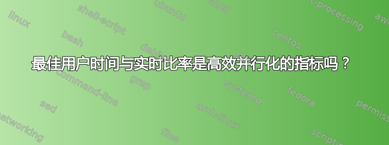 最佳用户时间与实时比率是高效并行化的指标吗？