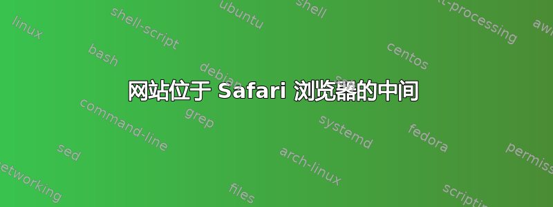 网站位于 Safari 浏览器的中间