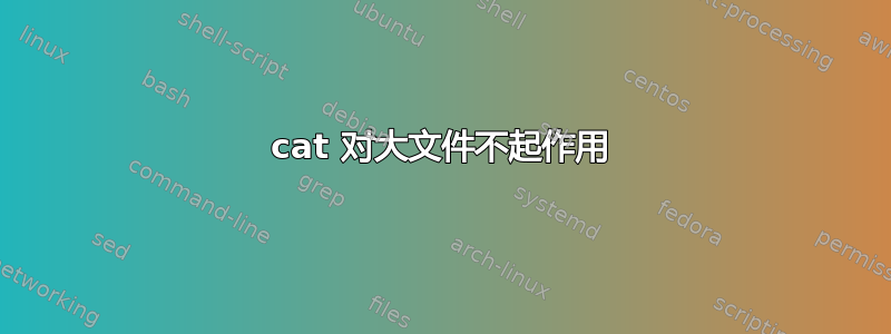 cat 对大文件不起作用