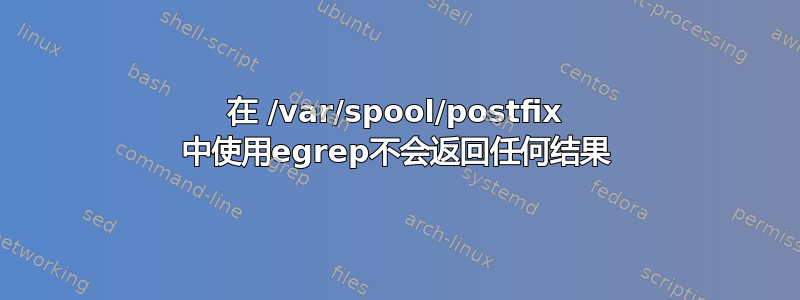 在 /var/spool/postfix 中使用egrep不会返回任何结果