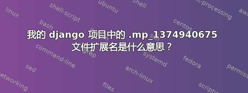 我的 django 项目中的 .mp_1374940675 文件扩展名是什么意思？