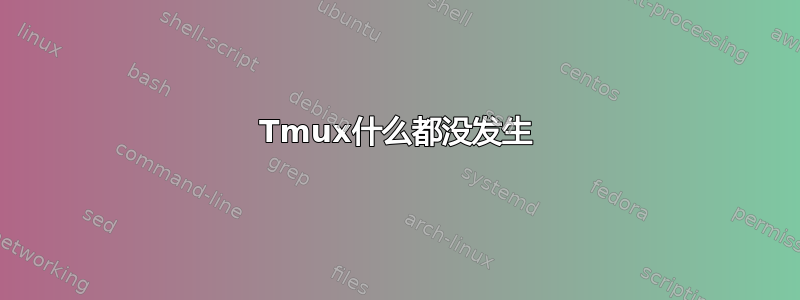 Tmux什么都没发生