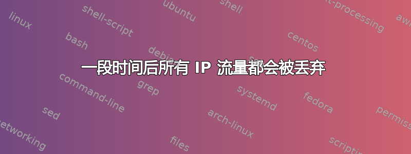 一段时间后所有 IP 流量都会被丢弃