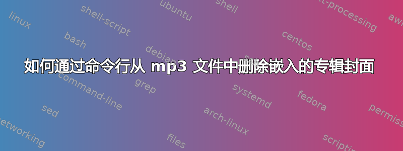 如何通过命令行从 mp3 文件中删除嵌入的专辑封面